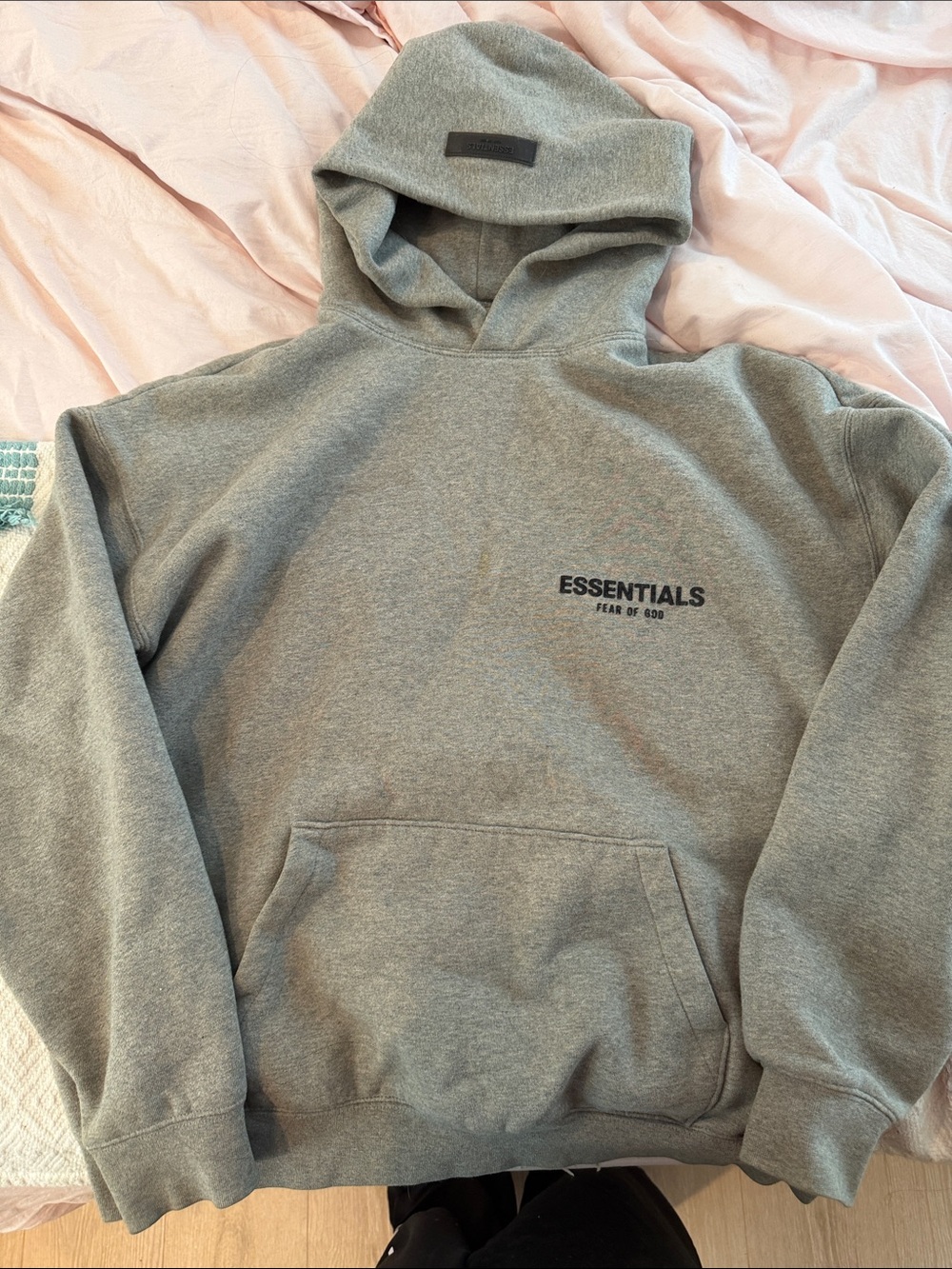 Essentials Fear of God Men's Gray Hoodie Sweatshirt